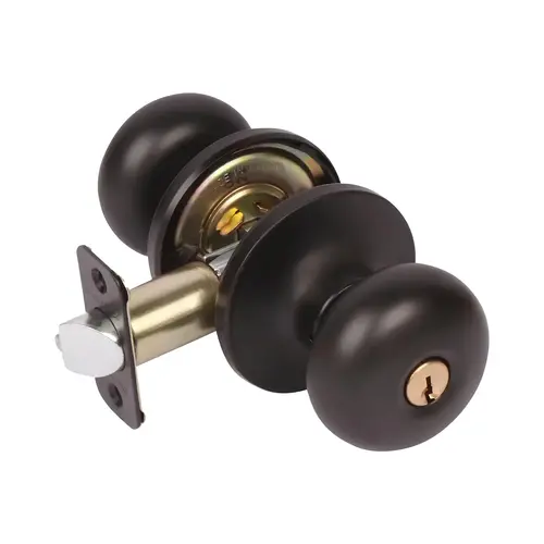 Pamex FTF010 Baron Knob with Round Rose Privacy Lockset Grade 3 Oil Rubbed Bronze Finish