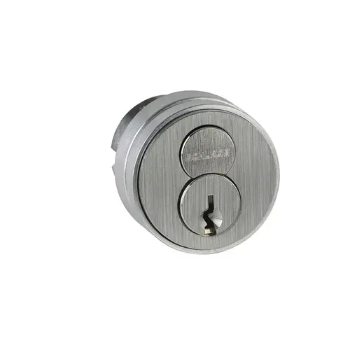 Schlage 20-061CE 626 Conventional Core Mortise Cylinder CE Keyway with Compression Ring, Spring, and 3/8" Blocking Ring with Straight Cam Satin Chrome Finish
