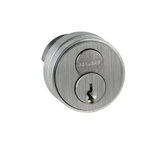 Schlage 20-061S123 626 Conventional Core Everest Mortise Cylinder S123 Keyway with Compression Ring, Spring, and 3/8" Blocking Ring with Straight Cam Satin Chrome Finish