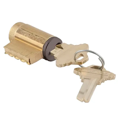 Schlage 23-065 E 643E Key-in-Lever Cylinder, 6-pin, E Keyway, Keyed Different, 2 Keys, Aged Bronze Finish, Non-handed Aged Bronze