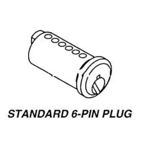 Corbin Russwin 121K11 L4 606 1000 Series Mortise Cylinder Plug Only, Satin Brass