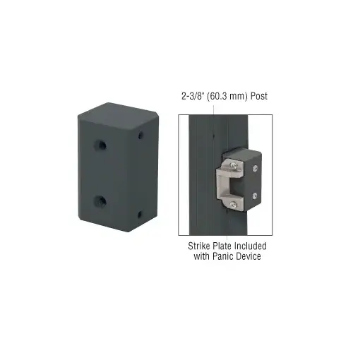 CRL 1295SPBL Matte Black Surface Mount Strike Plate Block