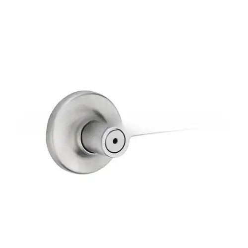 Kwikset 300LRLRDT-26D Ladera Lever with Round Rose Privacy Door Lock with 6AL Latch and RCS Strike Satin Chrome Finish