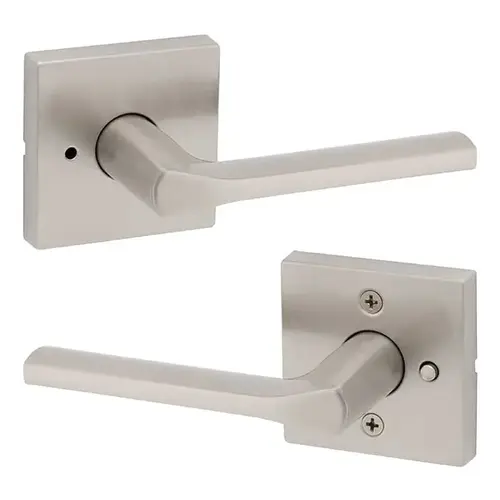 Kwikset 730LSL-SQT-15-6AL-RCS Lisbon Privacy Lever Satin Nickel