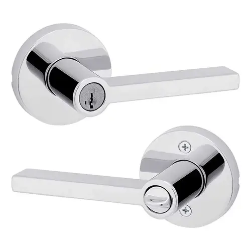 Kwikset 740HFL-RDT-26-SMT-6AL-RCS Halifax Keyed Entry Lever Bright Polished Chrome