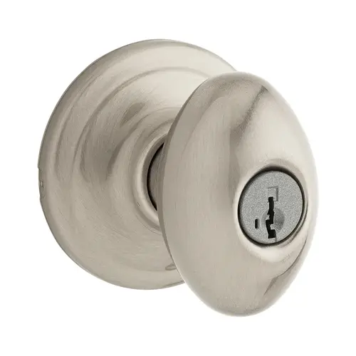 Kwikset 740L-15-SMT-6AL-RCS-GC Laurel Keyed Entry Knob Satin Nickel