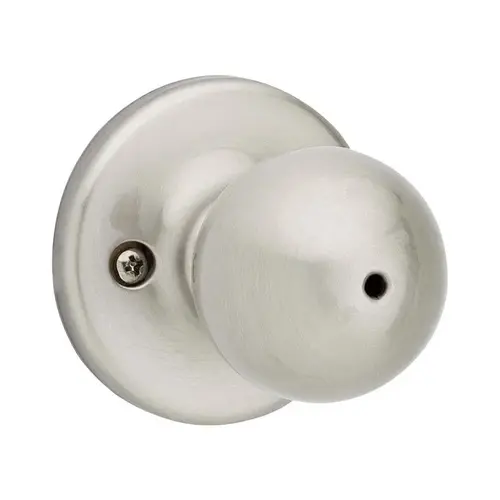 Kwikset 93001-875 Privacy Knob Polo Satin Nickel Right or Left Handed Satin Nickel