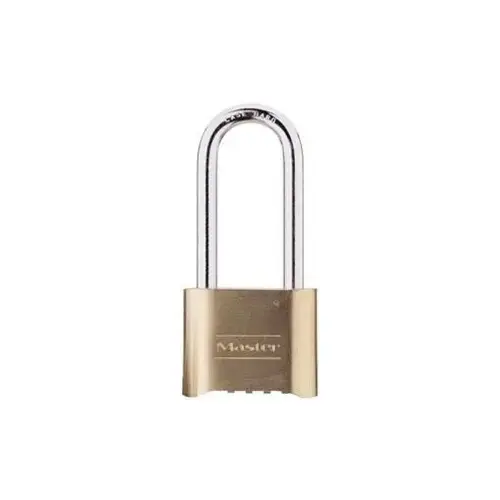 Master Lock 175LH Resettable Combo Padlock #175, with 2 in. Body, 2-1/4 in. L Shackle Brass