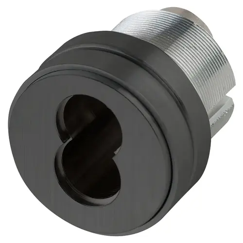 Schlage Commercial 80-103-622 Small Format Interchangeable Core Mortise Cylinder with Adams Rite Cam; Compression Ring; and 7/16" Blocking Ring Matte Black Finish