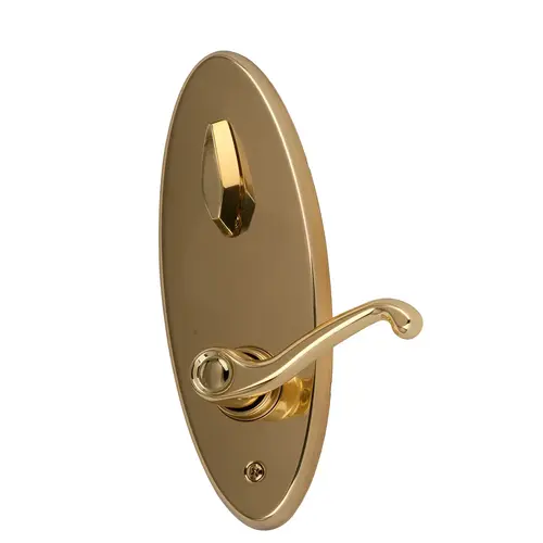 Schlage Commercial S210PD FLA 605 LH Left Hand S200 Series Interconnected Entry Single Locking Flair Lever C Keyway with 16-481 Latch 10-109 Strike Bright Brass Finish