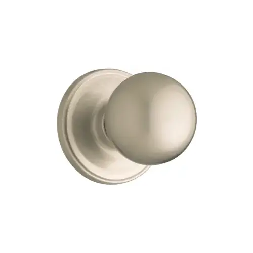 Weiser GA12 HT15 Huntington Series Dummy Door Knob, 2-1/8 in Dia Knob, Satin Nickel