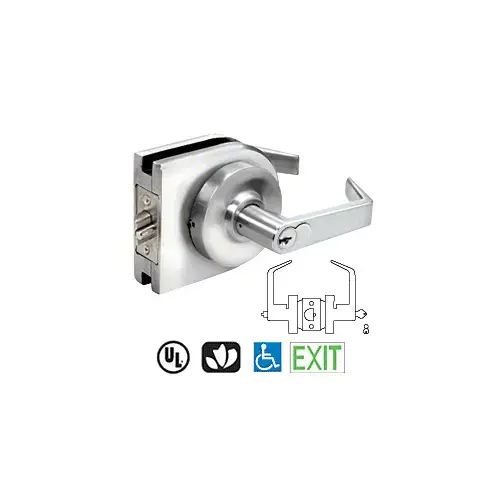 CRL LH57PS Polished Stainless Grade 2 Lever Lock Housing - 7-PIN SFIC Entrance