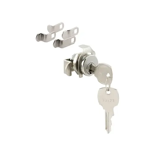 FHC S4573 Mailbox Lock - 5 Cam - Nickel Finish - National Keyway - Counter-Clockwise Turn (Single Pack)