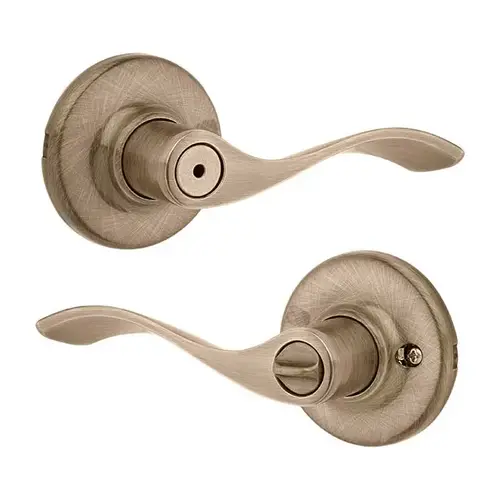 Kwikset 300BL-5-6AL-RCS Balboa Privacy Lever Satin Brass Blackened