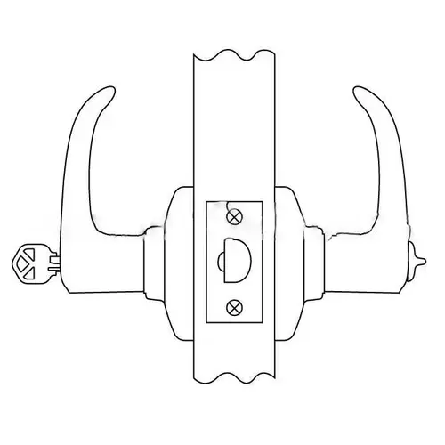 Kwikset 756KNL-26D-RCAL-RCS Kingston Keyed Entry Lever Satin Chrome