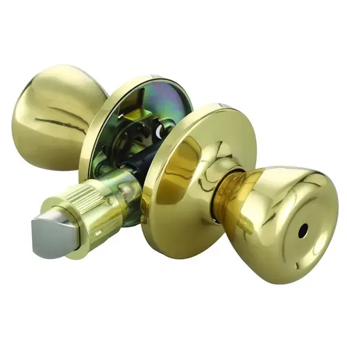 ProSource T-5764PB-BK ProSource Privacy Lockset, Brass, Polished Brass