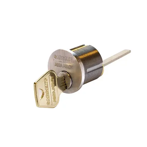 Sargent 34 7-PIN RL 4 Rim Cylinder Satin Brass
