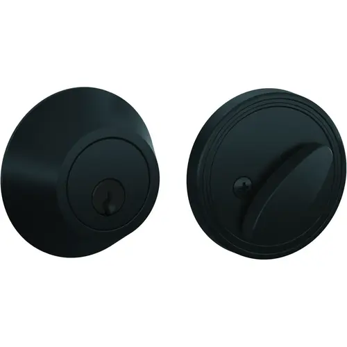 Schlage Residential JD60622 JD60 622 16-068 10-267 K4 1-Cyl Deadbolt - Matte Black