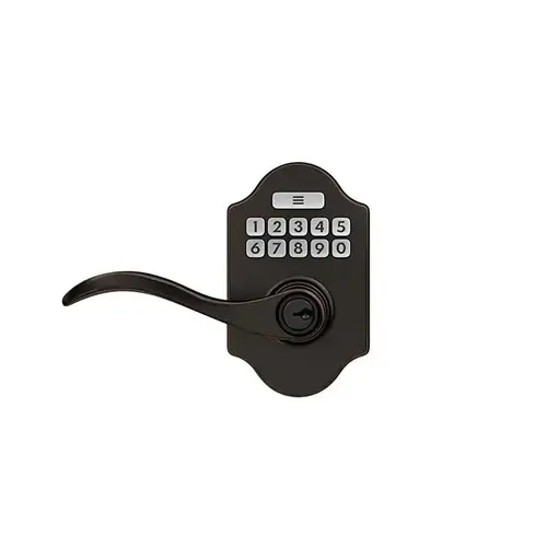 Schlage Residential JFE109-BIL-716 JFE109 Keypad Lever with Billows Trim and Seville Lever Aged Bronze