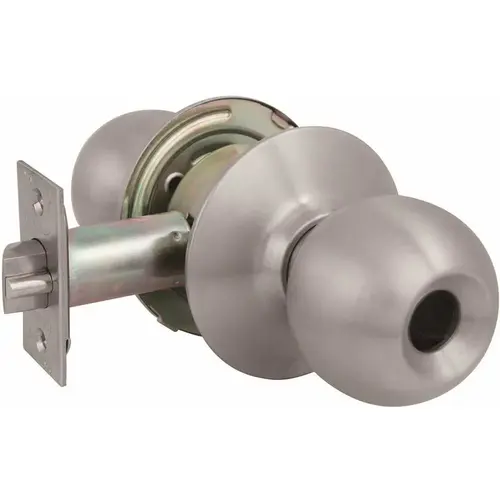 US Lock USX2012AB32DLC 2010 GR2 Entrance 2-3/4 in. Backset US32D Ball Door Knob Less Cylinder Brushed Stainless