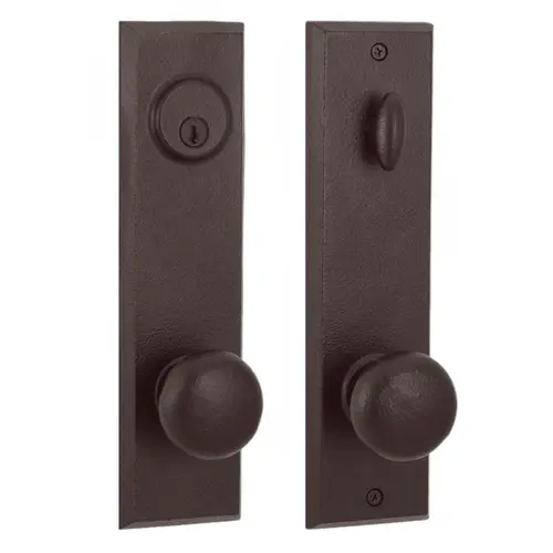 Weslock L7941F1F1SL2D  Left Hand Braughton Single Cylinder Deadbolt Passage Handle set with Wexford Knob Oil Rubbed Bronze Finish