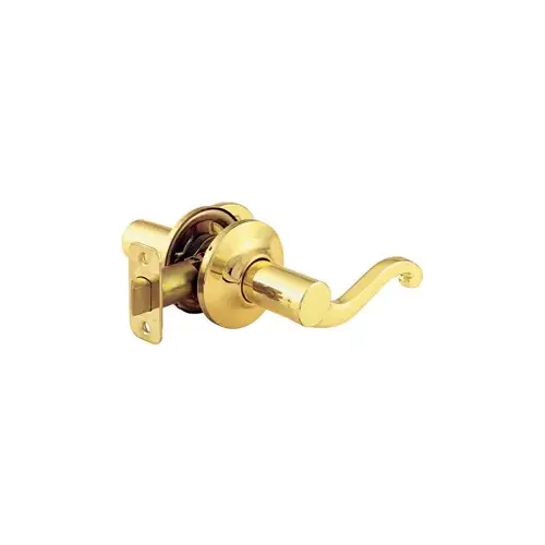 Yale Residential 201 SL 605 Privacy Lever - Savannah, RC Adjustable Backset 2-3/8" - 2-3/4", Grade 3, Polished Brass 605/US3