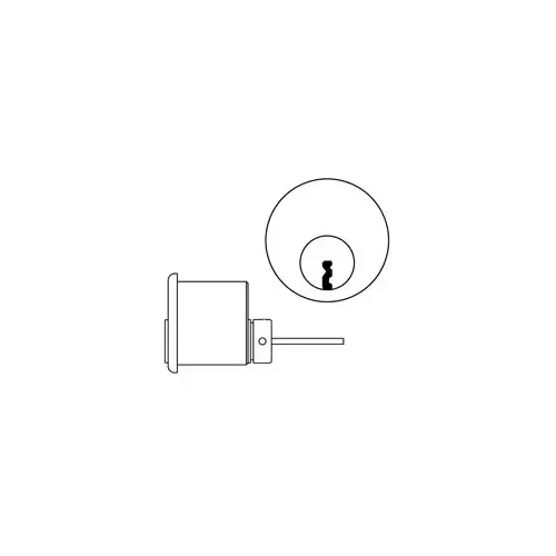 Medeco Security Locks 100300V-W-26-S1-S-Y02 Rim Cylinder, Medeco KM, Sub-Assembled Satin Chrome