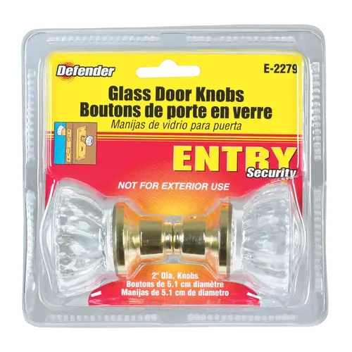 Prime-Line E 2279 Replacement Knobs Bright Brass Right or Left Handed Bright Brass