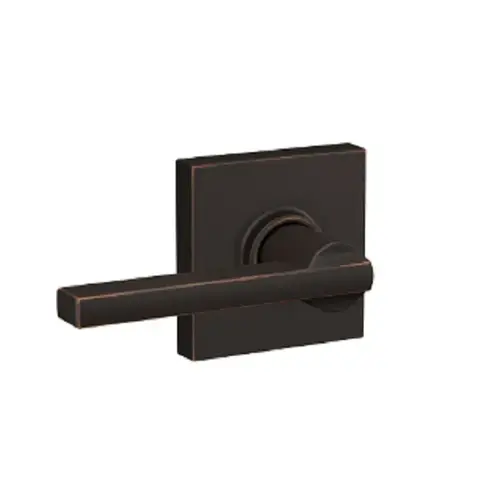 Schlage Residential F10-LAT-716-COL F10 Latitude Passage Lever Lock With Collins Trim Aged Bronze