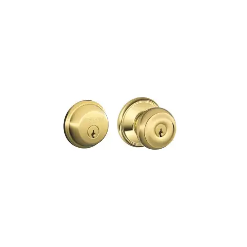 Schlage Residential FB50-V-GEO-505X605 FB50VGEO605 12-334 10-115 K4 Georgian Combo Pack - Polished Brass