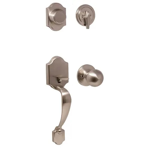 Weslock 02825-NGN0020  Parkside Dummy Handle set with Hudson Knob Satin Nickel Finish