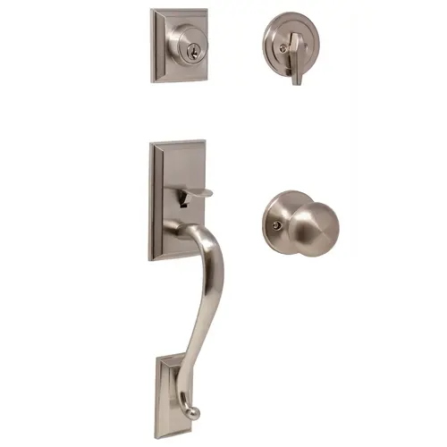 Weslock 02830-NSNFR2D  Mercy Single Cylinder Handle set with Salem Trim Satin Nickel Finish