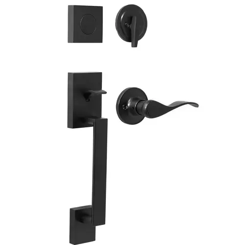 Weslock 02845-2X20020  Bailey Dummy Handle set with New Haven Lever Matte Black Finish