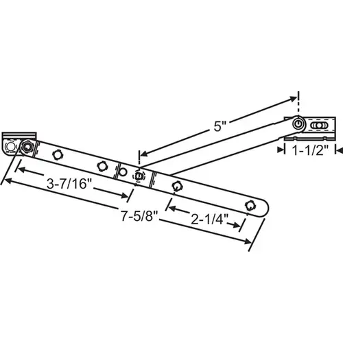 Brixwell 28-120nsa Casement Hinge Arm Set