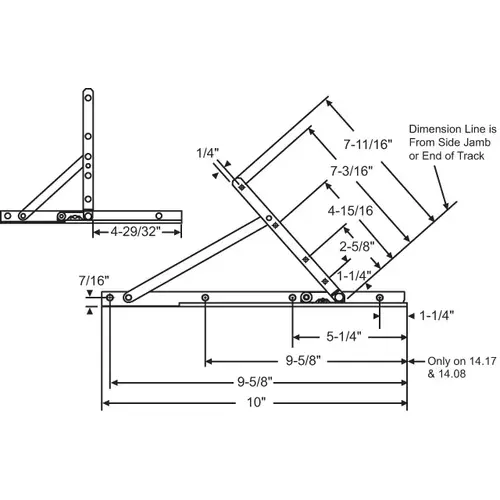 Brixwell 28-15-5ss Concealed Hinge Assembly stainless Steel Arm And Rivet pwo 15 Ss Lh