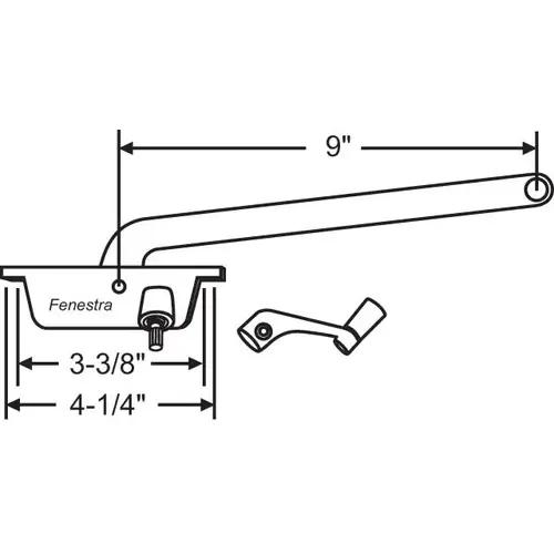 Brixwell 36-131 Casement Operator Assembly aluminum Handle Included cwo 15 L