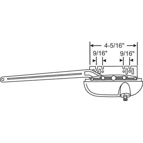 Brixwell 36-486rhbew Casement Operator Blue White 10in Single Arm Handle Sold Seperately
