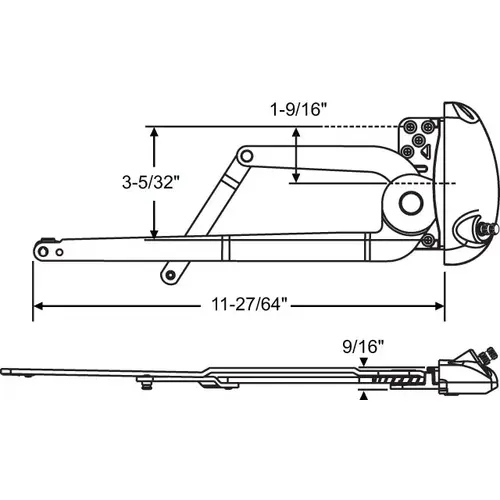 Brixwell 36-518W-xd Dual Arm Casement Operator white For Vinyl Window handle Sold Separate