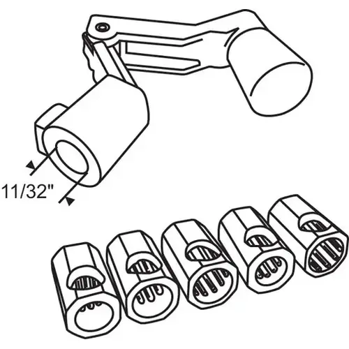 Brixwell 37-165U-75 Fit All Folding Handle Kit copperite 5 Adapters Included Coppertone