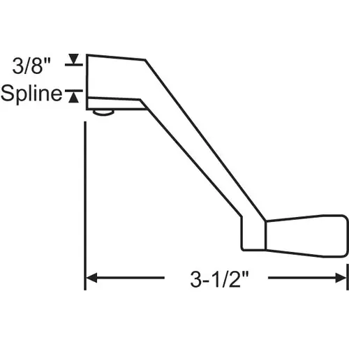 Brixwell 37-212bz Crank Handle Bronze 3/8in Spline
