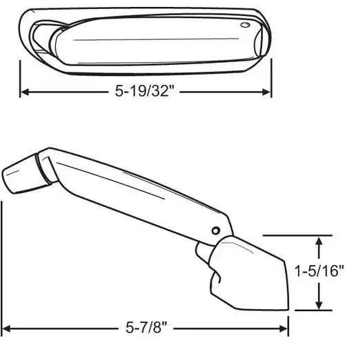 Brixwell 37-249w Operator Handle And Cover white Left Hand