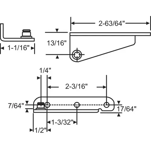 Brixwell 39-535 Snap Stud Clip Bracket truth Right Hand left Hand E-Gard Finish