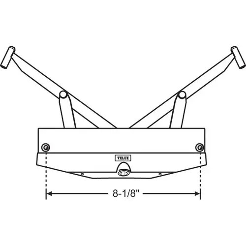 Brixwell 900-21658 Velux Skylight Operator Gold 8in Split Arm Sold Seperately snap In Hex Adaptor