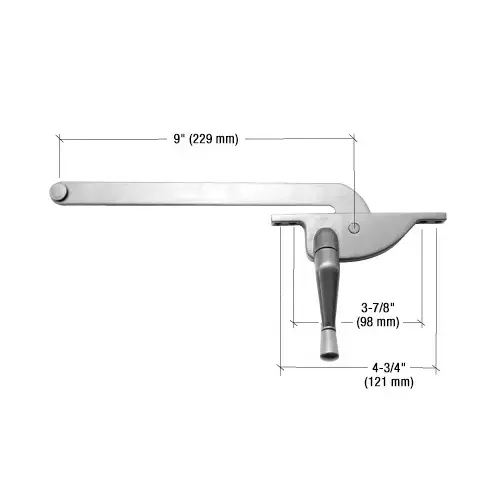 CRL 5009RHAL Aluminum 9" Right Hand Teardrop Series Casement Window Operator