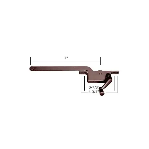 CRL 5257RHBRZ Bronze 7" Right Hand Square Series Casement Window Operator