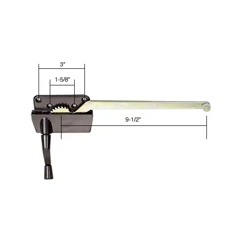 CRL H3568 Bronze 9-1/2" Left Hand Casement Window Operator