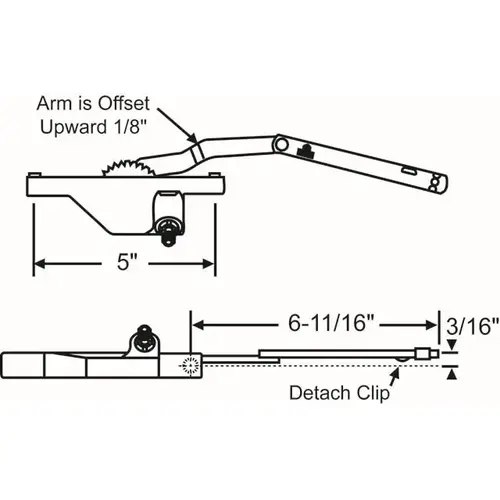 Brixwell 36-257-8 Dyad Casement Operator chestnut Bronze Truth Right hand Rear Mount handle Sold Seperately
