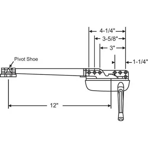Brixwell 36-423-3 TRUTHS MAXIM LH PVT SHOE SNGL ARM CSMNT OP WHITE
