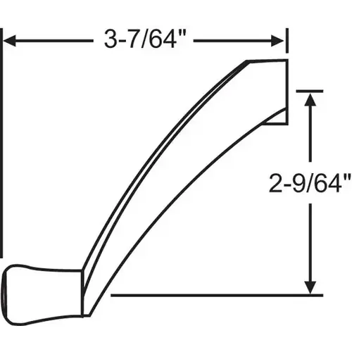 Brixwell 37-150-9 Contour Crank Handle Beige only Fit Truth 11/32in Spline