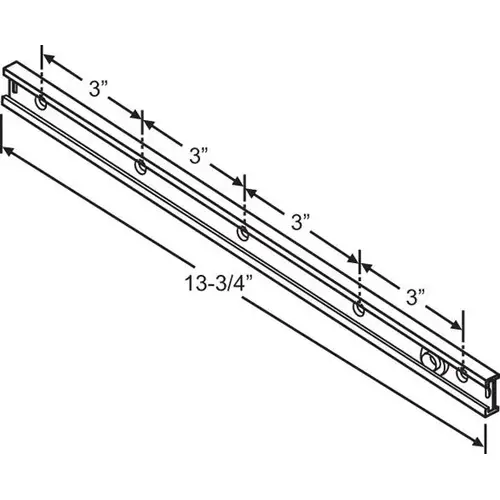 Brixwell 38-172 SURFACE MOUNT TRACK / ROLLER 350mm - 13 3/4"